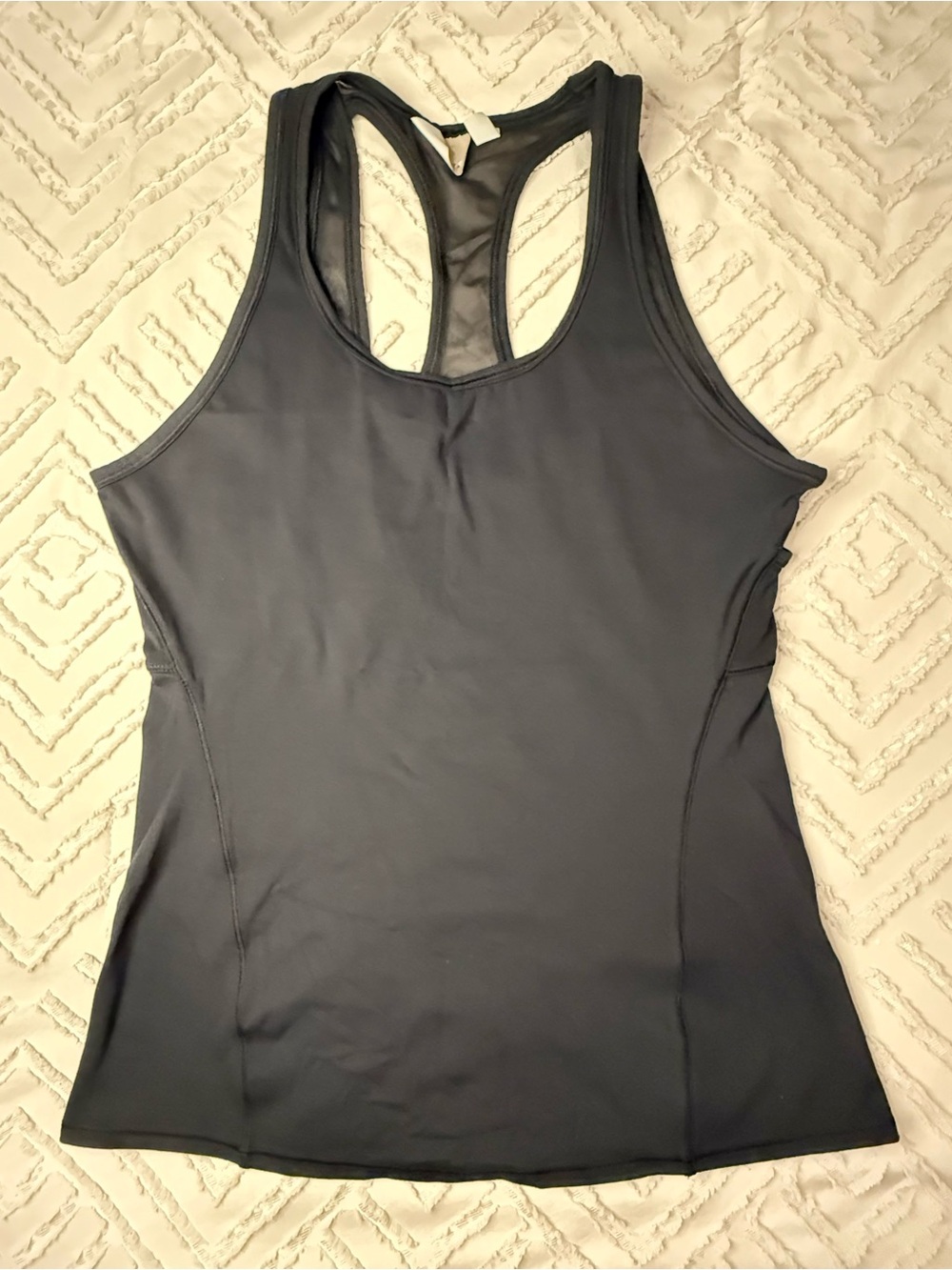Black Racerback Athletic Tank Top | S